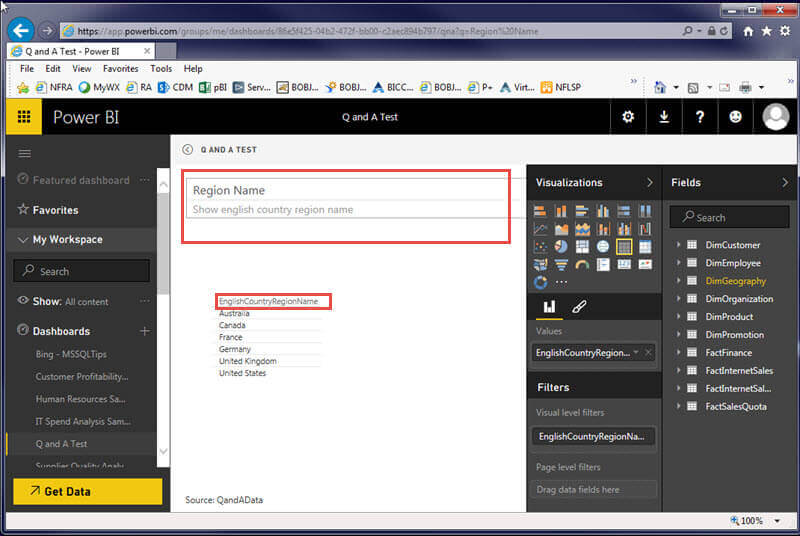 No Synonyms for Q and A in Power BI Q&A
